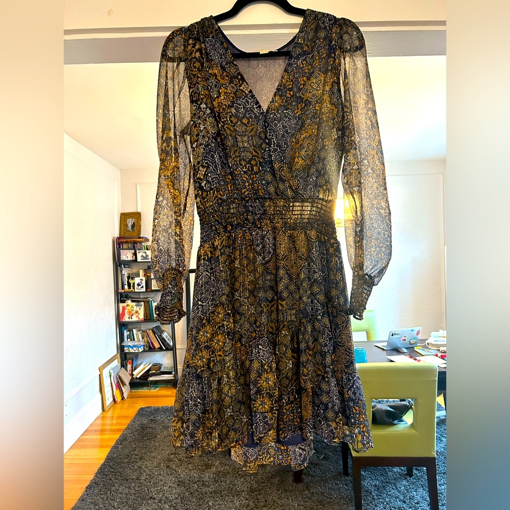 MICHAEL KORS Navy & Gold 🎉🎈🎊 Party Dress